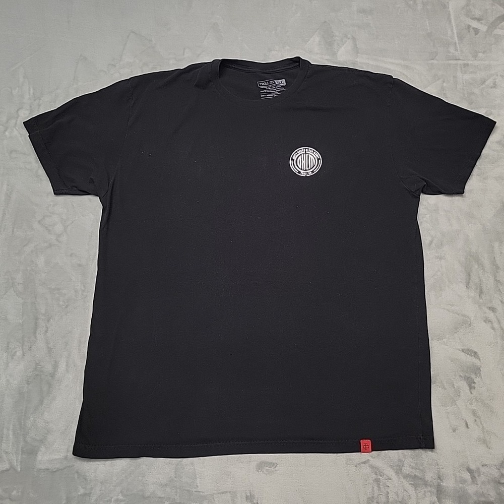 Troll Co Shirt Mens 2XL Black DHCM Graphic Tee Workwear Dirty Hands Clean Money